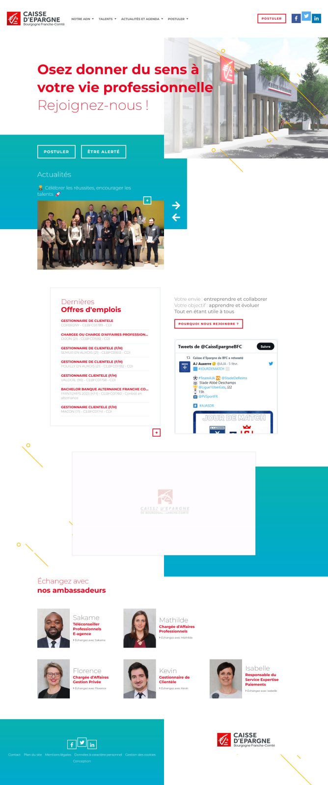 Création de site internet corporate d'entreprise - Crédit Mutuel
