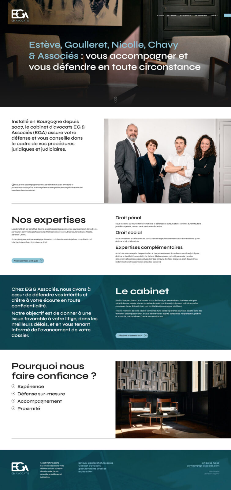 Création de site internet sur mesure à Dijon pour le cabinet d'avocats