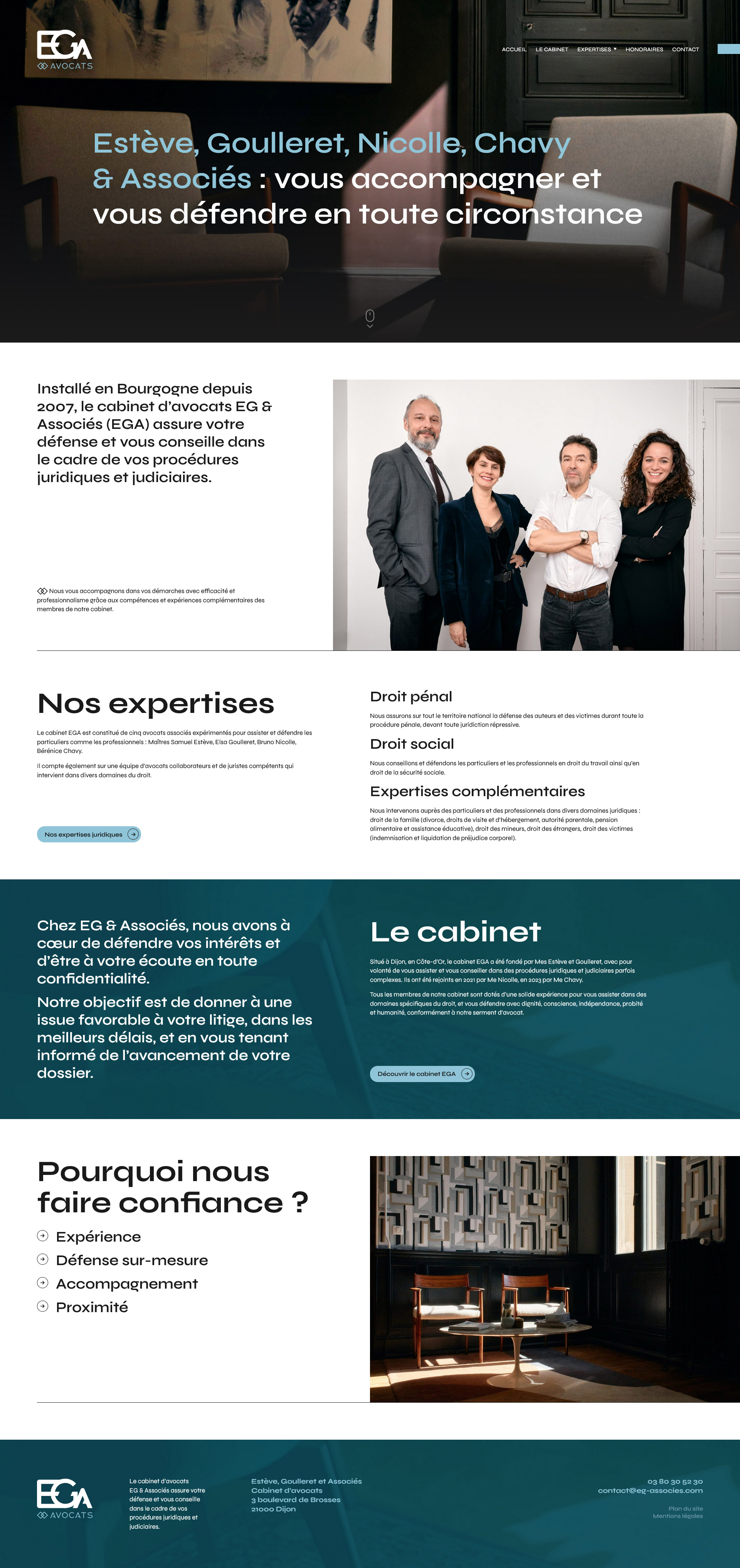 Création de site internet sur mesure à Dijon pour le cabinet d'avocats