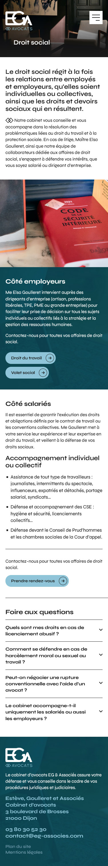 Création de site internet sur mesure à Dijon pour le cabinet d'avocats