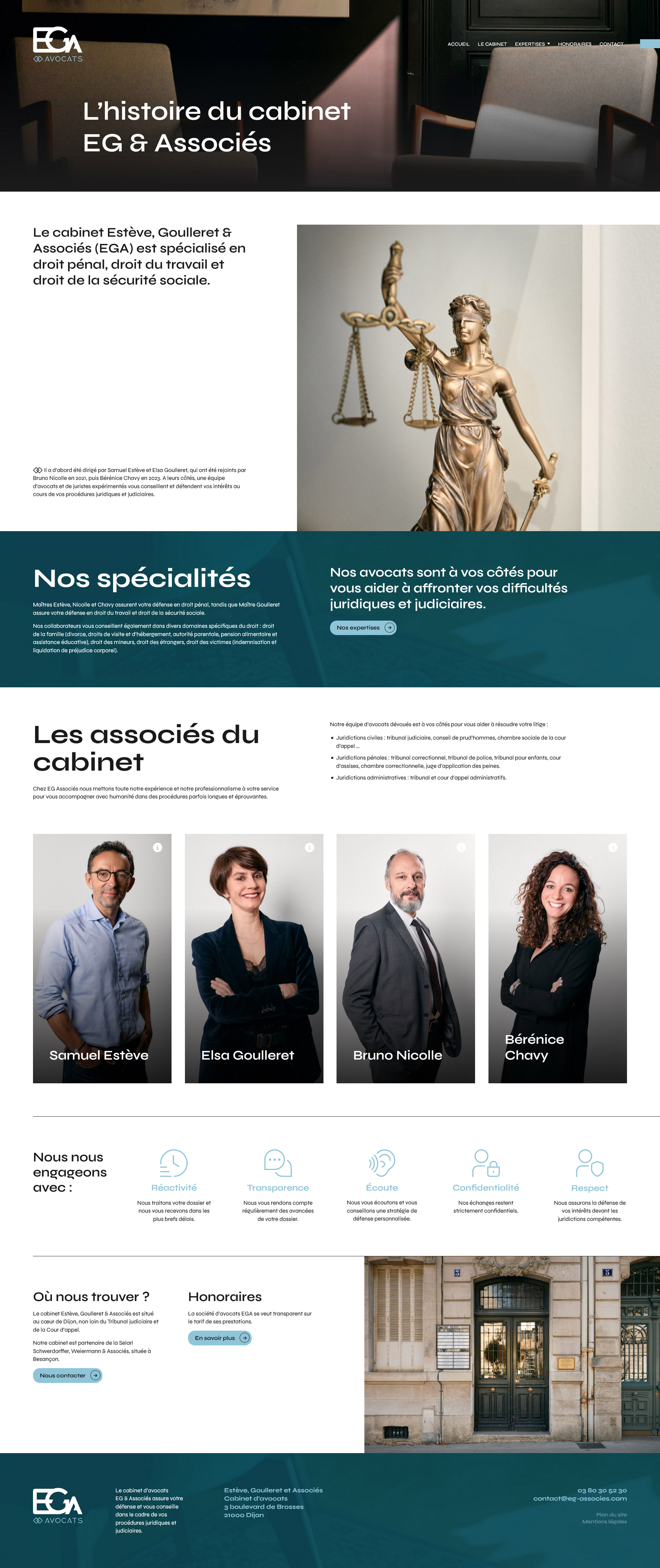Création de site internet sur mesure à Dijon pour le cabinet d'avocats